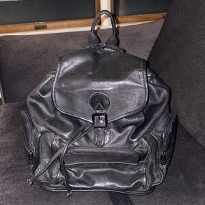 Tumi Black Leather Men's Backpack